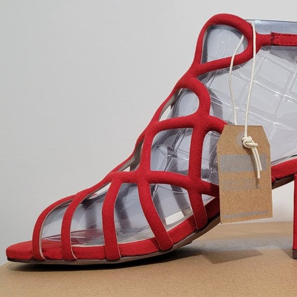 Chelsee Red Sandals - Picture 1 of 3